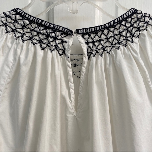 Joie Ghada Smocked Top Black and White Size Small - Picture 8 of 10